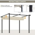 thumbnail image 4 of Outsunny 10' x 10' Retractable Pergola Gazebo, Aluminum Frame, 4 of 9
