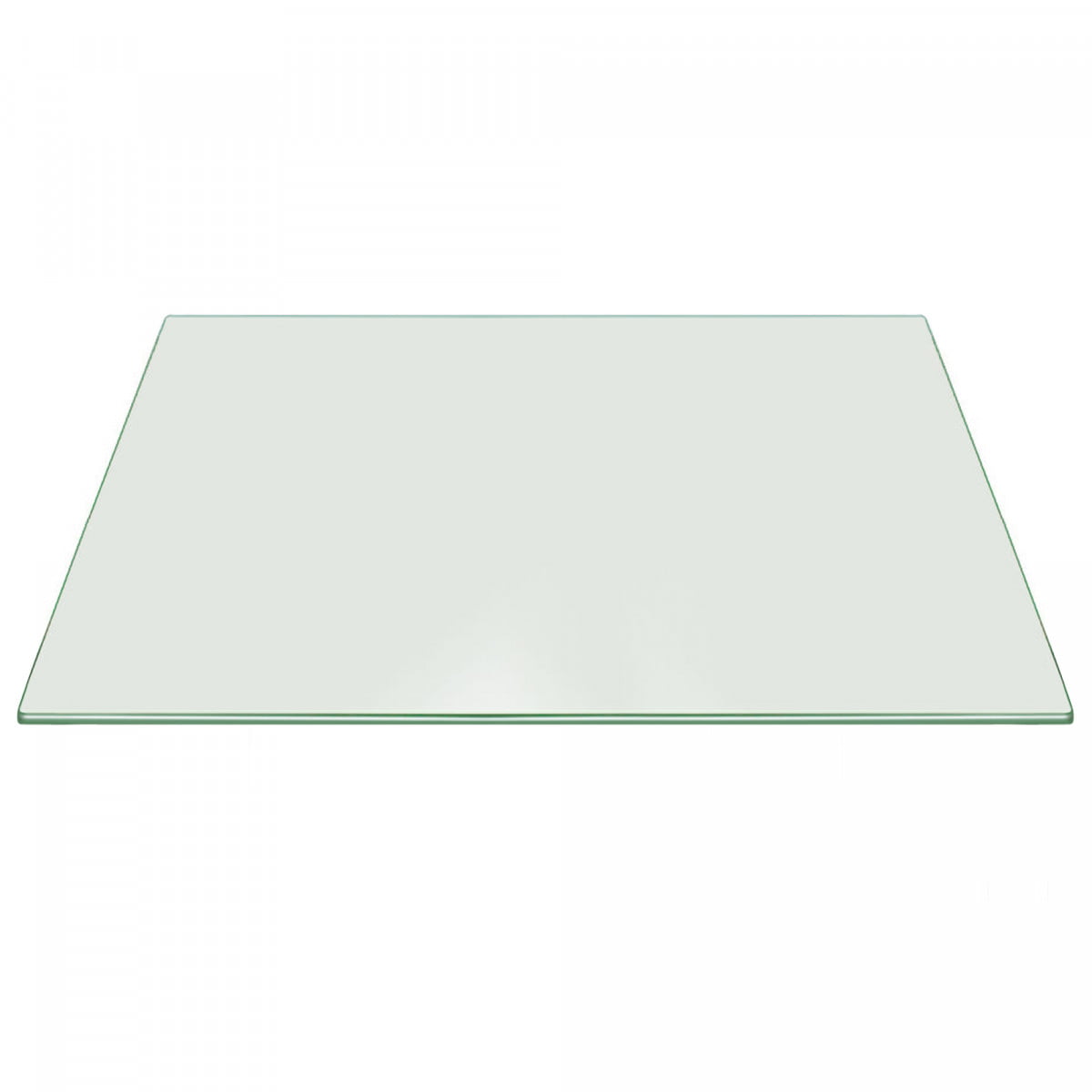 Flat Polish Edge with Touch Corners 24" x 48" Rectangle Glass Top 3/8" Thick 
