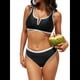thumbnail image 2 of Trajes de Baño Deportivos para Mujer, Conjuntos de Dos Piezas de Cintura Alta y Corte Alto, Trajes de Baño Deportivos. Negro M, 2 of 10