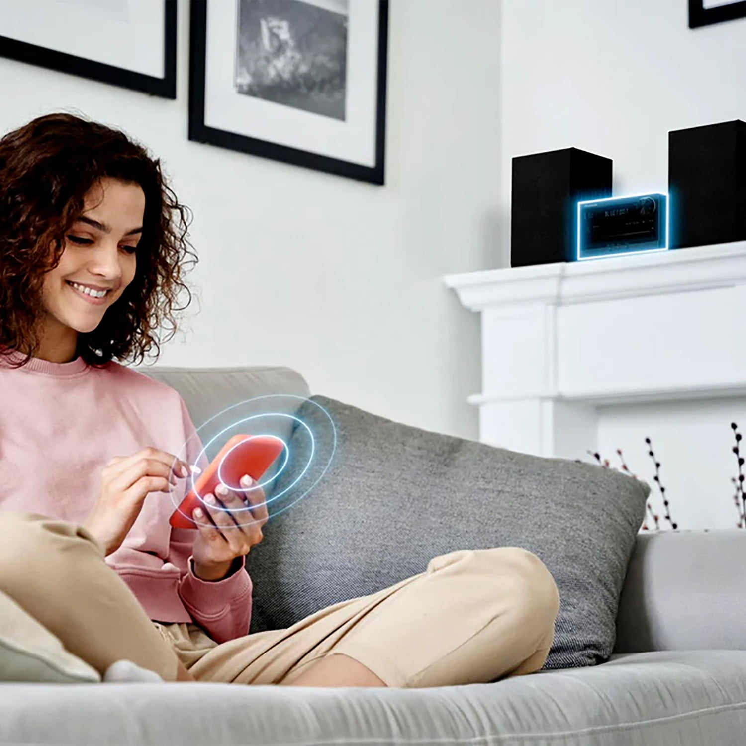 Panasonic Bluetooth Compact Home Stereo System with Full-Range Speakers, Amp, CD Player, Radio & Remote, SC-PM270PP-K
