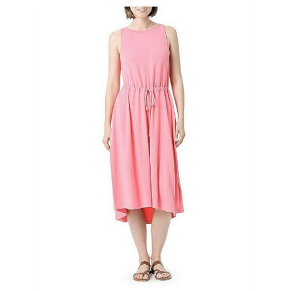 Rock Fit The Limited Womens Size X-Large Stretch Hi-Lo Midi Weekend Dress, Peachy Pink