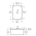 thumbnail image 2 of Pemberly Row Small 13"x19" Rectangle Fireclay Undermount or Drop In Prep Sink, 2 of 9