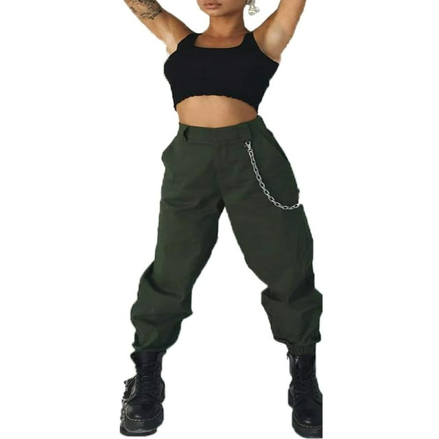 Women Cargo Utility Work Hiking Army Military Multi Pockets Combat Pants