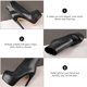 thumbnail image 4 of WORGEOUS 1 par de botas de tacón alto impermeables para banquetes, botas cortas de moda para mujer, negro, 4 of 9