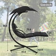 thumbnail image 6 of Dkeli Steel Adjustable and Foam Wrapped Armrests Swing Lounge Chair Black, 6 of 7