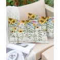 thumbnail image 6 of Sunflower Throw Pillow Cover 20 x 26 Inch Decorative Pillow Cover Summer Botanical Pastoral Wooden Yellow Green Lumbar Pillowcase Seasonal Rectangle Cushion Case for Couch Sofa Bed Living Room, 6 of 7