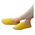 thumbnail image 2 of nsendm House Slippers for Women Cheapest For Women Slippers Toe Velvet Summer Slippers for Women Indoor Washable Yellow 10, 2 of 4