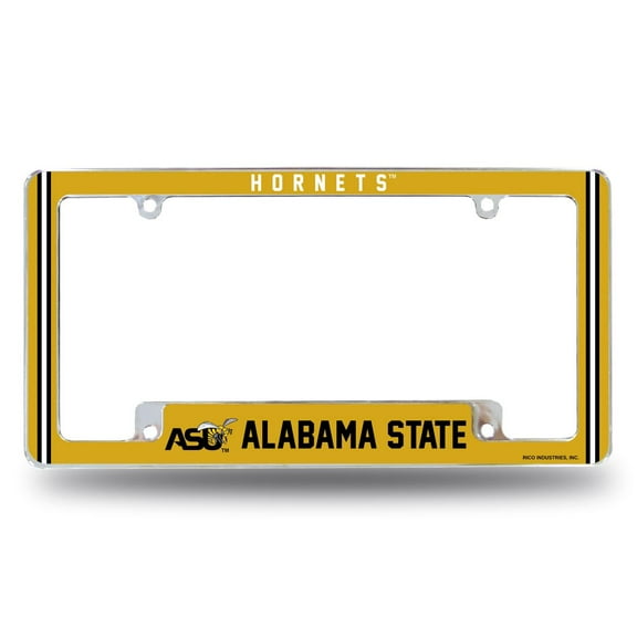Alabama State Hornet's Chrome Metal License Plate Frame