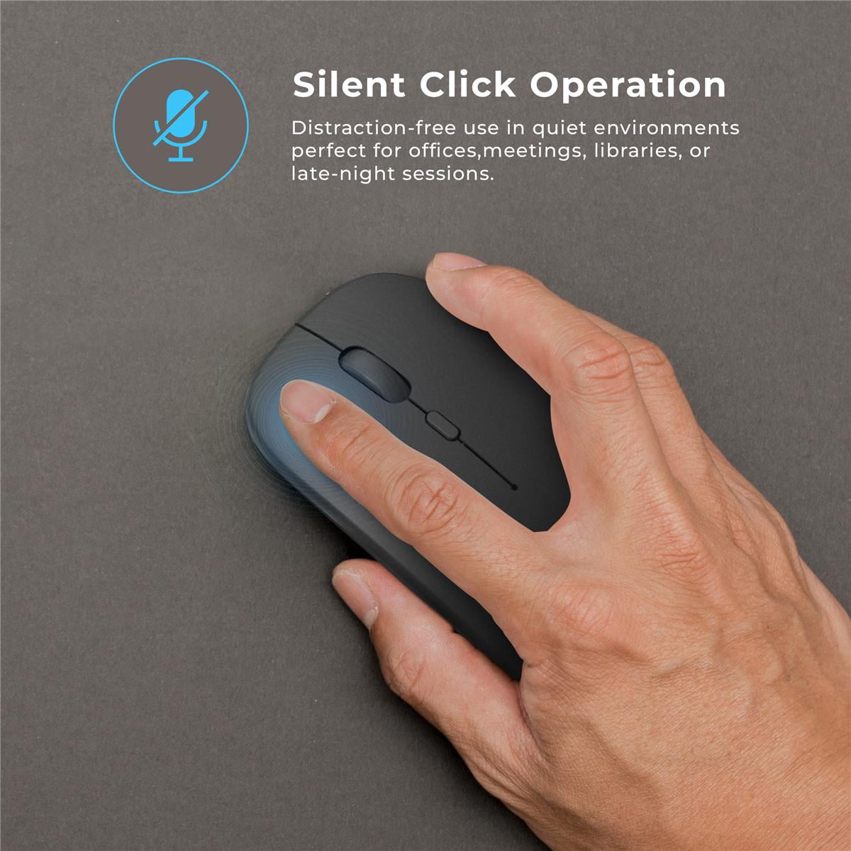 Green Extreme Wireless Ergonomic Mouse, Bluetooth 5.0 and 2.4G (Black)