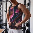 thumbnail image 5 of Logiee Glowing Leaf Bird Print Men's Workout Tank Top,Quick Dry Workout Tank Top,Gym Muscle Tee,Fitness Bodybuilding Sleeveless T Shirt-Medium, 5 of 7