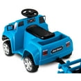 thumbnail image 3 of Heavy Hauling Truck with Trailer Toddler Ride-On Toy by Kid Trax, blue, 3 of 8