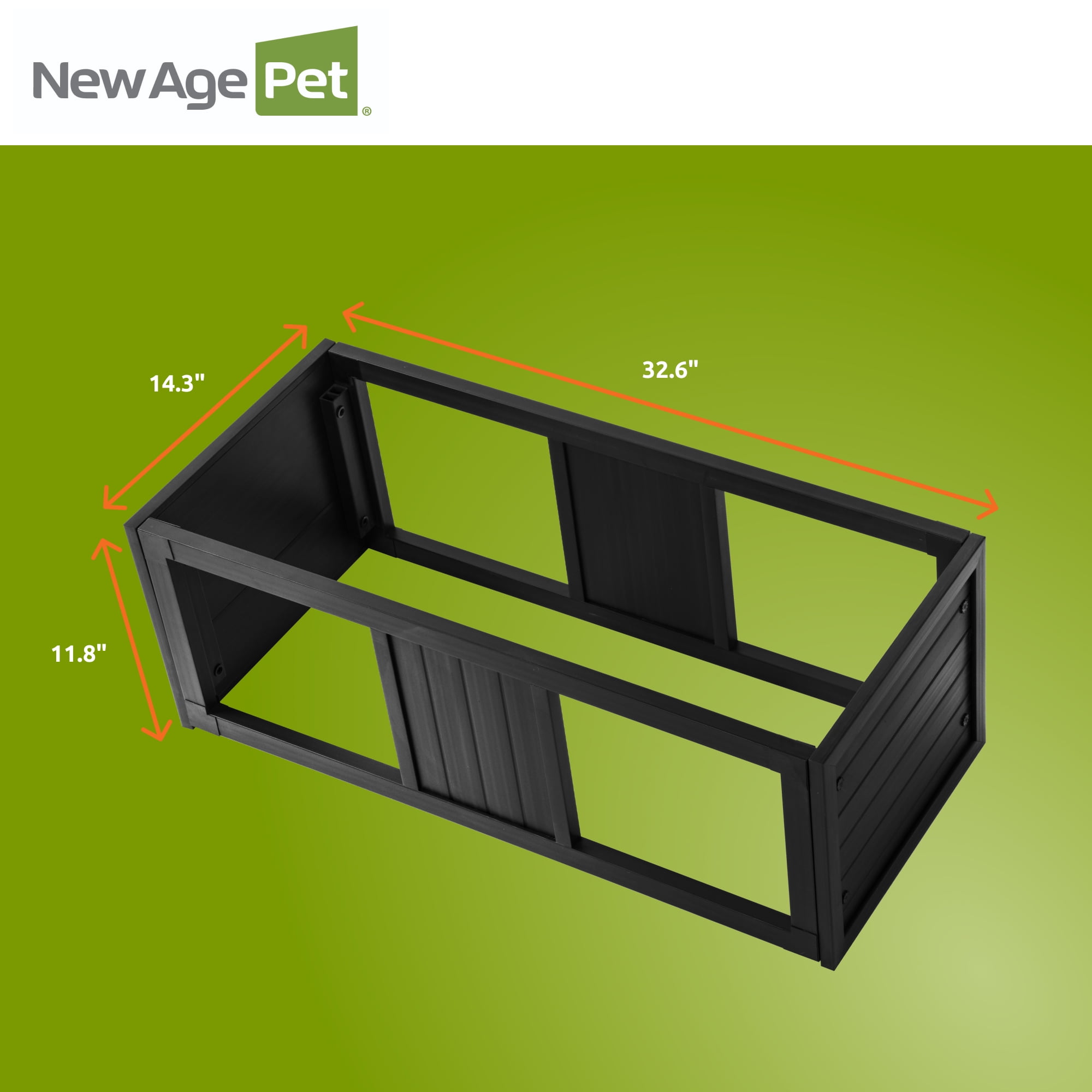 New Age Pet® ECOFLEX® Mojave Reptile Habitat Stacker in Medium 36" Black for Lighting