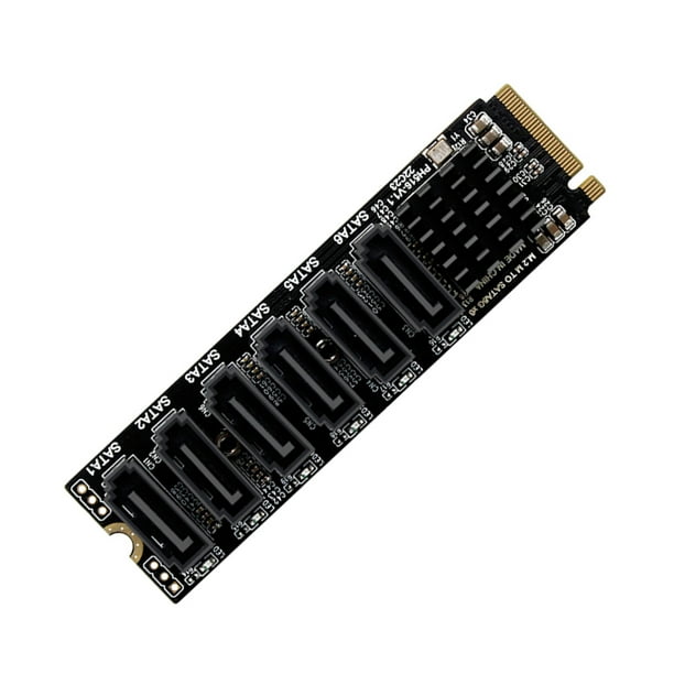 WDOplteas M2 M-EKY PCIE3.0 a SATA6G Tarjeta expansión PCIE Riser para soporte disco duro SATA
