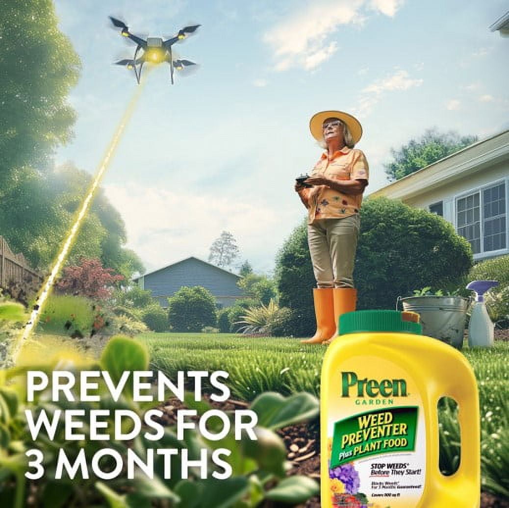 Preen Garden Weed Preventer Plus Plant Food Fertilizer 31.3 lb. Bag - Covers 5,000 Sq. ft.