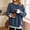 Navy, variant on Women's Waffle Knit Sweatshirt, Fake Two-Piece Layered Pullover with Split Hem and Contrast Trim, Oversized Crew Neck Long Sleeve Tunic Top