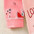 thumbnail image 4 of TOWED22 Toddler Girl Boy 2pcs Long Sleeve Sweatshirt Tops and Pants Set Graphic Print Fall Winter Clothes Casual Outfits Clothing(Pink,7-8 Y), 4 of 6