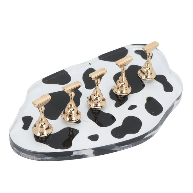 Soporte Para Puntas De Uñas, Entrenamiento De Habilidades De Manicura Soporte Para Puntas De Arte De Uñas 1 Base 5 Soportes Sujete De Forma Segura La Parte Inferior Magnética ANGGREK BG1414