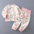 thumbnail image 2 of Toddler Baby Girl Fall Winter Outfit Long Sleeve Sweatshirts Pants Set Clothes 6-12 Months 12-24 Months 2t 3t 4t 5t 6t 7t 8t 9t Children,Warm 2-3 Years, 2 of 6