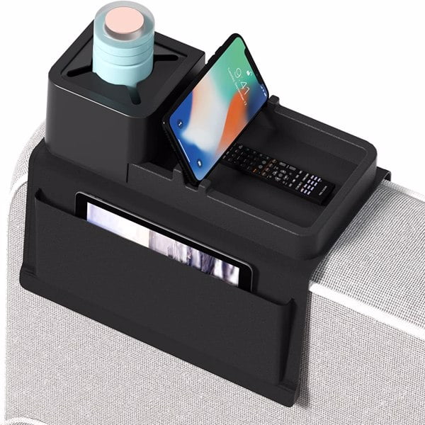 Dsseng Couch Cup Holder, Upgraded Detachable Sofa Arm Tray, PU Sofa