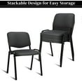 thumbnail image 5 of VINGLI Grey Waiting Room Chairs, 5-Pack PU Church Chairs Conference Room Chairs Stackable Chairs, Office Guest Chairs & Reception Chairs Stacking Chairs for Meeting, Office Lobby, Simple&Space-Saving, 5 of 9