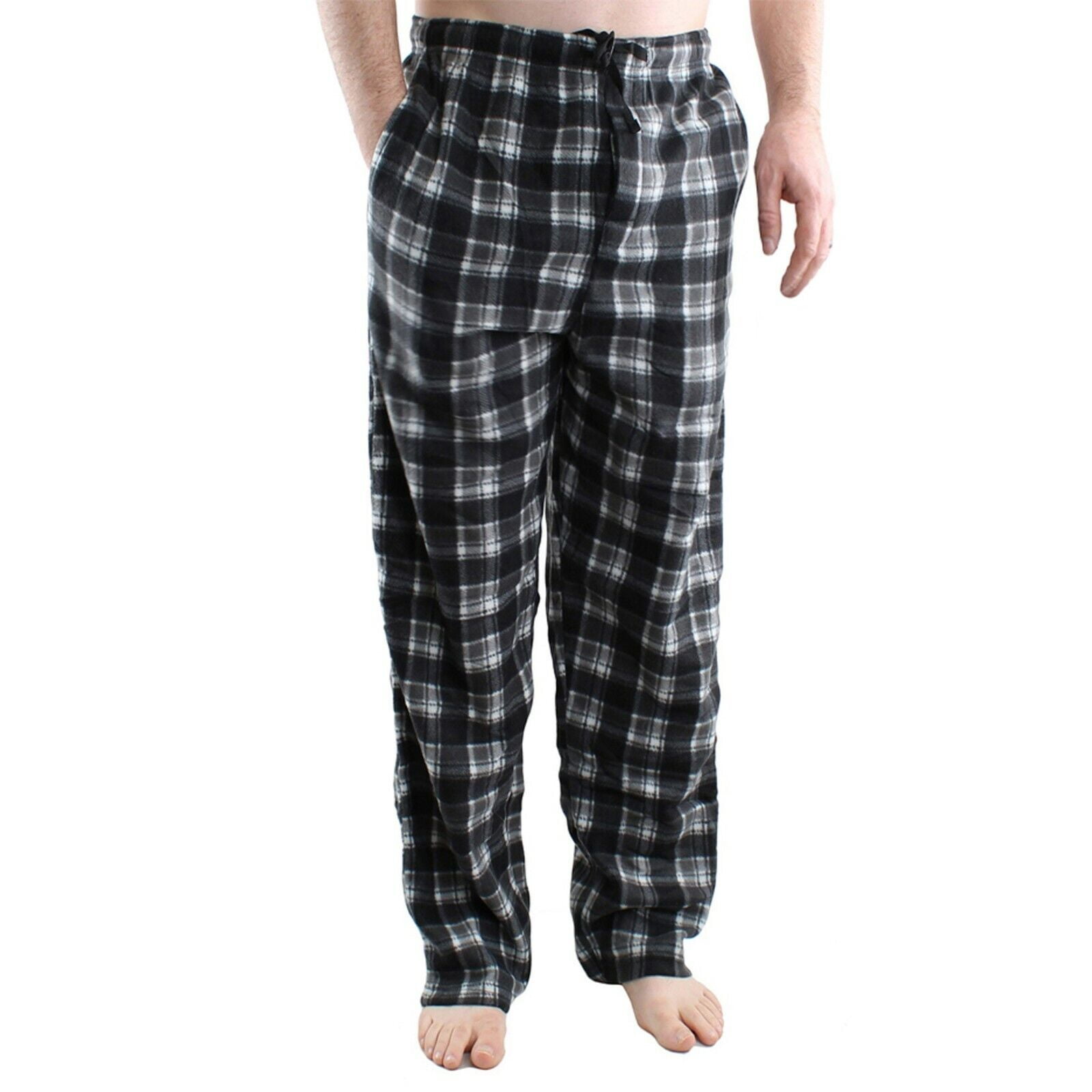 Comfy Lifestyle Men’s Fleece Plaid Pajama Pants, Soft and Cozy
