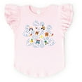 thumbnail image 4 of Leo the Truck Palm Leaves and Floral Outline - Flutter Sleeve Graphic T-Shirt, 4 of 8
