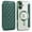 Darkgreen, variant on Allytechgroup Magnetic Wallet Case for Apple iPhone 16, RFID Blocking PU Leather Clear Back Cover Compatible with Magsafe Wireless Charging Anti-Scratch Phone Case for iPhone 16, Royalblue