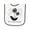White and Navy, variant on Inktastic I'm a Wish Come True Dandelion in Black Baby Terry Cloth Bib