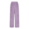 thumbnail image 6 of Women's Cable Knit Sweater Pants Loungewaer Long Harem Pants Color: Purple Size: L, 6 of 6