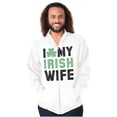 thumbnail image 3 of St Patricks Day I Love My Irish Wife Zip Hoodie Sweatshirt Men Brisco Brands S, 3 of 6