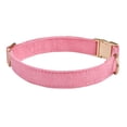 thumbnail image 2 of YUDOTE Ultra-soft Dog Collar Natural Cotton Corduroy Made for Large Dogs with Sensitive Skin,Rosy Pink, 2 of 8