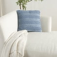 thumbnail image 4 of Nourison Life Styles Woven Stripes Ocean Decorative Throw Pillow , 18"X18", 4 of 5