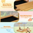 thumbnail image 5 of Magic Union Kids Sandbox with Foldable Picnic Table, 3 in 1 Wooden Large Sandpits with Lid and Adjustable Cover Outdoor, Covered Kid Sand Box Playset for Backyard Garden Lawn, Poolside, 5 of 8