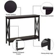 thumbnail image 6 of Barara King Console Table, Entryway Table, Console Sofa Table, Display Shelf,2-Tier Console X-Design Sofa Side Accent Table-Espresso, 6 of 12