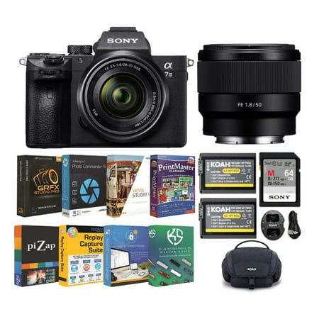 UPC: 0040962895474 | Sony Alpha a7 III Mirrorless Digital Camera with 28-70mm Lens & 50mm Lens Bundle