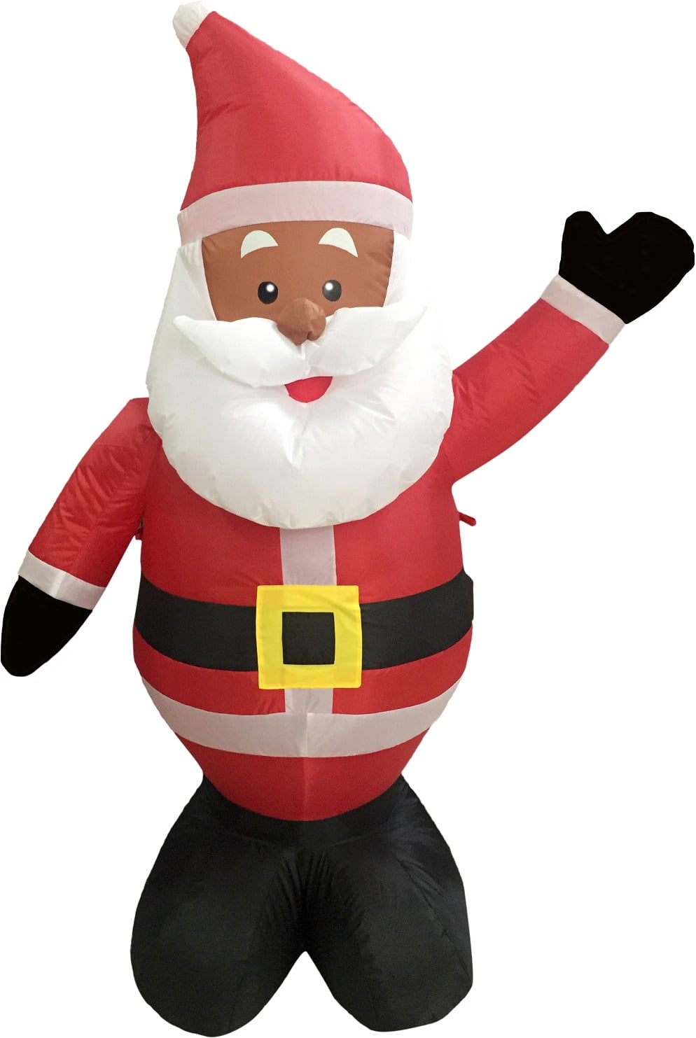 Black African American Santa Claus 4' Inflatable Airblown Christmas Yard  Decor