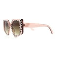 thumbnail image 6 of Womens Mod Geometric Pentagon Plastic Retro Oversize Fashion Sunglasses Pink - Brown, 6 of 8