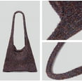 thumbnail image 2 of Kukuzhu Women's Hobo Bag Sequin Knitted Shoulder Crossbody Purse Handbag Large Totes Shiny Top Handle Bag, 2 of 3