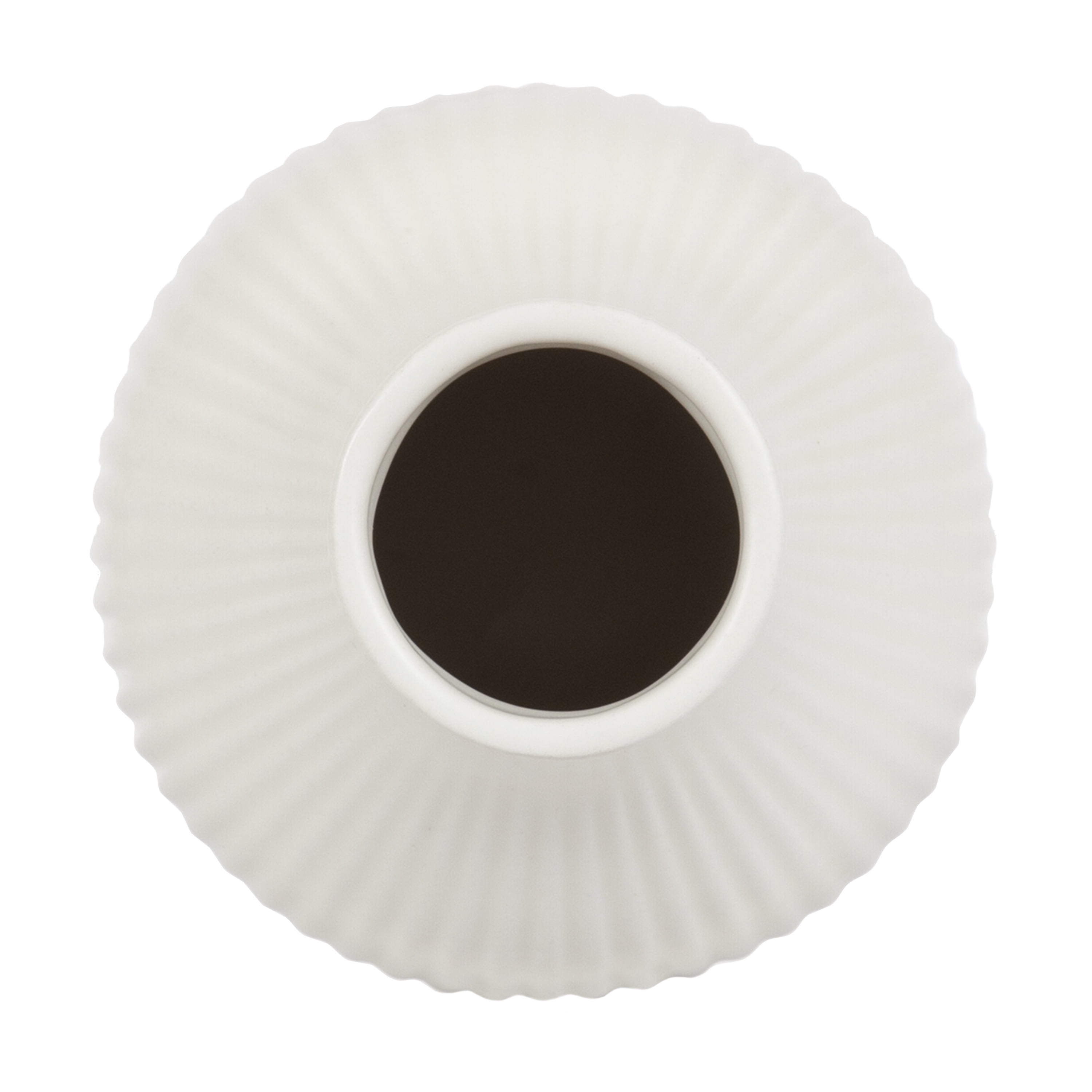 Better Homes & Gardens Ribbed Ceramic Vase, 8.5", Cream