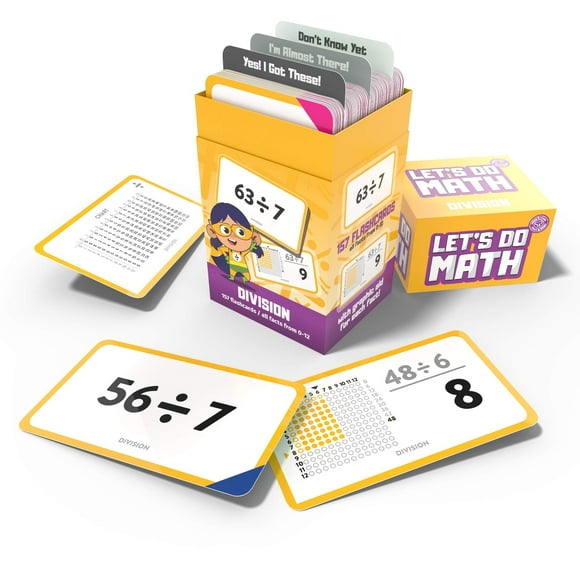 Division Flash Cards for Teachers Parents Tutors Math Flash Cards | Division Game Activity | Math Games for Kids | Math Division Flash Cards