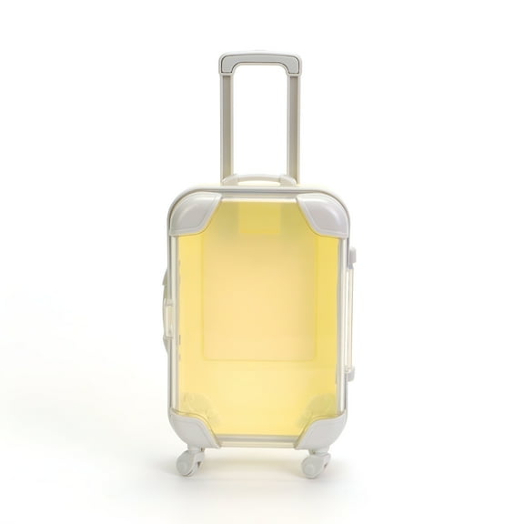 GASTROPOD Small Transparent Suitcase - Mini Travel Luggage with Wheels, Clear Storage Case for Organization, Compact Carry-On Trolley, Durable Lightweight Design