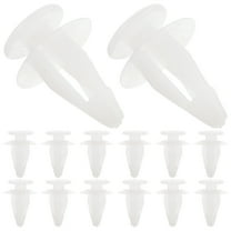 KAKOWELY 50Pcs Automotive Clips and Fasteners White Plastic Bumper Retainer Clips for Car Accessories 1.4X0.55X0.55in