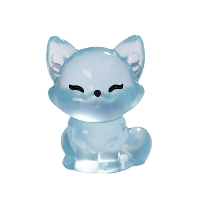 Figurines d'Animaux Miniatures Phosphorescentes en Résine pour Bureau, Jardin Féérique et Terrarium