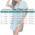 thumbnail image 7 of Besolor Nightgowns for Women Button down Short Sleeve Sleep Shirt V Neck Nightshirt Casual Soft Sleepwear Pajams Dress, 7 of 7
