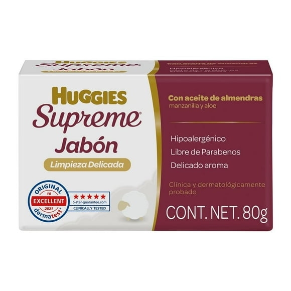 Jabón para bebé Huggies Supreme con manzanilla y aloe 80 g
