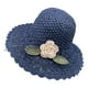 thumbnail image 2 of Sombrero de Playa para Mujer, Tejido a Mano, Plegable, con Flores, para Primavera y Verano., 2 of 6