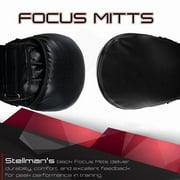 StellMan Tactical Matte Black Focus Pads for Boxing Kickboxing and MMA with High-Density Foam Protection