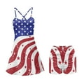 thumbnail image 5 of Psesaysky Novelty American Flag Print Athletic Dress for Women 4th of July Square Neck Sleeveless Spaghetti Strap Tennis Dress for Yoga Golf Exercise, Size XS, 5 of 5