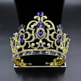 thumbnail image 3 of Nvzi Tiara de boda para novia, diadema de princesa, corona de novia, joyería para el cabello con diamantes de imitación de cristal,graduación, boda, fiesta de disfraces (verde), 3 of 4