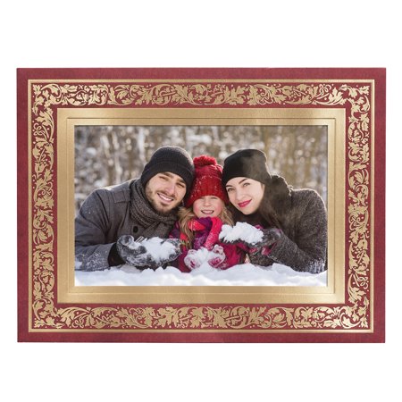 - Regal Borders Red Photo Christmas Card, Set of 18